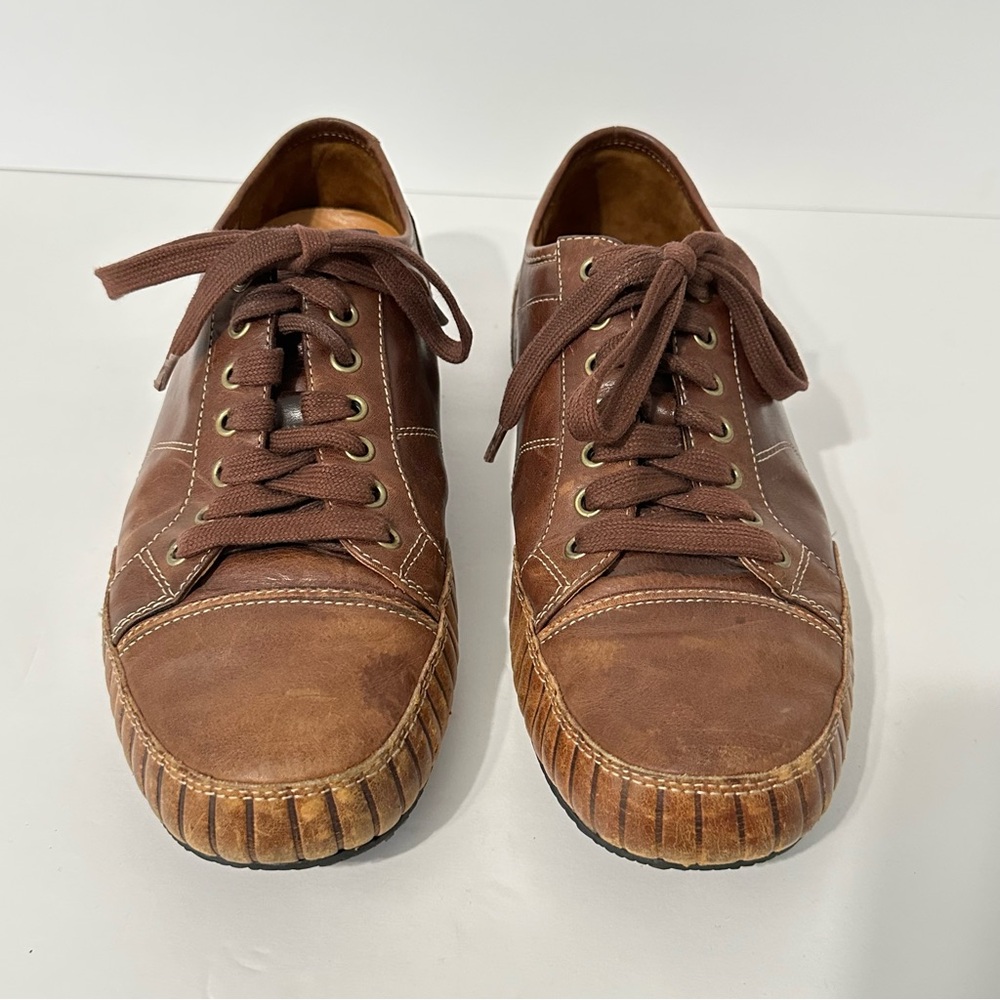 Cole Haan Noah Oxford Men's 10.5 Brown Leather Cap Toe Shoes (Like Nantucket) - Picture 2 of 11